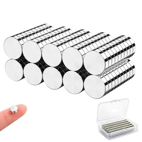 Lot de 100 aimants puissants en néodyme - 10 x 3 mm - Petits aimants pour réfrigérateur - Pour tableau magnétique, réfrigérateur
