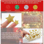 Coicok 394 Pièces Autocollants Paillettes Noël, Autocollantes, Noël Stickers, Gommettes, Stickers Noel Scrapbooking, Calendrier