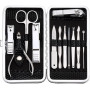Kit Manucre Pedicure - 12pcs Coupe Ongle Professionnel, Noir | Keiby Citom, Coupe Cuticule Acier Inoxydable, Trousse Manucure Pe