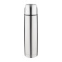 Olympia Bouteille Isotherme en Acier Inoxydable 1 Litre/35 oz, Argenté, Dimensions: 320(H) x 84(Ø)mm, Couvercle Faisant Office d