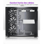 MUSETEX Y6 Boîtier PC, 4 Ventilateurs Non-LED préinstallés, Vue 270° en Verre Trempé, Connectique Type-C, Boîtier PC ATX Mid-Tow