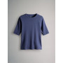 THE SET Femme T-Shirt côtelé à Manches mi-Longues, Lot de 5 | Coupe standard