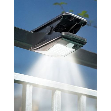 Lampes de sécurité solaires extérieures avec détecteur de mouvement à clip, 72 LED Lampes solaires super lumineuses pour jardin