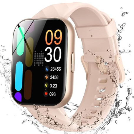 Parsonver Montre Connectée Homme Femme avec 5ATM Étanche pour Natation | 1,8" HD Smartwatch avec 100+ Sportifs, Sommeil, Fréquen