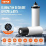 VEVOR Système de Filtration d'Eau par Gravité 8,5 L, Filtre à Eau par Gravité Réduction du Plomb et jusqu'à 99% du Chlore, en In