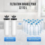 VEVOR Système de Filtration d'Eau par Gravité 8,5 L, Filtre à Eau par Gravité Réduction du Plomb et jusqu'à 99% du Chlore, en In