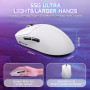 MAMBASNAKE X Attack Shark X8SE 55G Souris Gaming sans Fil-Blanc | Ultra-légère-25000DPI,Capteur PAW3311,Trimode BT/2,4G/USB-C,80