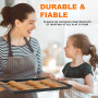 Nutrichef Ensemble de Moules à Pâtisserie Empilable Antiadhésif 8 Pièces- Ensemble de Plaques de Cuisson sans PFOA, PFOS, PTFE a
