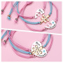 EQLEF Bracelet Meilleure Amie pour 3 Filles, Bracelets en Forme de Cœur Réglables Mignons et Colorés BFF Cadeaux avec Strass pou