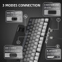 AJAZZ x Attack Shark X85 Clavier mécanique,Clavier de Jeu sans Fil 75% avec Knob,Rembourrage à 5 Couches,PBT Side-Printed Keycap