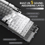 AJAZZ x Attack Shark X85 Clavier mécanique,Clavier de Jeu sans Fil 75% avec Knob,Rembourrage à 5 Couches,PBT Side-Printed Keycap