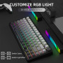 AJAZZ x Attack Shark X85 Clavier mécanique,Clavier de Jeu sans Fil 75% avec Knob,Rembourrage à 5 Couches,PBT Side-Printed Keycap
