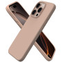 ORNARTO Coque pour iPhone 16 Pro Silicone (Titane Sable) | en Silicone Liquide, Protection Antichoc Complète, Intérieur Doux en 