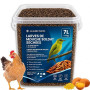 AF® Larves de Mouches Soldats Séchées, 7L Ver de Farine Alternative 43% Protéines, Snack Naturel pour Hérisson, Reptiles et Rong