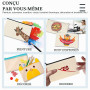 Aibeli 20 Pièces Petite Pochette Tissu Zippée pour Graffiti et Impression | Petite Sac en Tissu Vierge DIY, Pochon, Pochette Maq