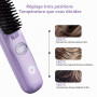 QUMOX Brosse lissante sans fil, brosse lissante portable pour le voyage, mini peigne lissant ionique chaud pour femme, revêtemen