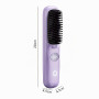 QUMOX Brosse lissante sans fil, brosse lissante portable pour le voyage, mini peigne lissant ionique chaud pour femme, revêtemen