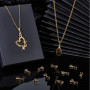 Beebeecraft 1 boîte 30 pièces Plaqué Or 24 carats Pendentif Pinces Bélières | Pic à Glace Pince Pince Bélière Fermoirs Connecteu