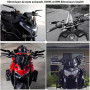 HeyMortoto retroviseur moto embout de guidon, rétroviseur moto embout de guidon, rétroviseurs latéraux Stealth Wind pour Z650 Z9