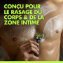 Gillette Labs Body + Intimate Rasoir Intime Homme, 8 Cartouches, Noir | Conçu pour le Rasage du Corps et du Pubis, Lames avec un