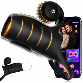 Anneau Vibrant Pénis Clitoridienne Sextoyse Couple Plaisir 4en1 Anneau Penien - Anneau Homme Sextoyse Femme Clitoridienne 9Mode