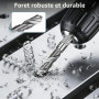 6 Pièces Forets Taraudeurs Combinés M3 M4 M5 M6 M8 M10 Kit | Foret Taraudeur avec Tige Hexagonale, Taraudage avec Revêtement Ant
