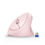 TECKNET Souris Ergonomique sans Fil 2.4G, 4800 DPI Souris Verticale, Rose | 5 Niveaux DPI Réglables, 6 Boutons, Réduction Bruit