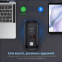 Wowssyo Souris sans fil USB 2,4 GHz - Souris Bluetooth - 1600 DPI - Suivi optique - Rechargeable - LED - Double mode - Pour ordi