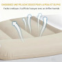 Lit Gonflable Enfant, Lit Bebe Voyage, Siege Auto Gonflable Voyage Enfant, Extension de Siège pour Enfants, Lit Gonflable Portab