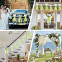 Deco Voiture Mariage, 13pcs Noeud Voiture Mariage Capot Porte Rétroviseur | Fleurs Artificielles Équipées de Ventouses, Idéales