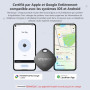 ATUVOS Traceur Android Air Tag Lot de 4 | Smart Tag, Fonctionne avec l'app Google et Apple Localiser, Localisateurs Bluetooth po