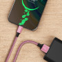 etguuds Câble USB C Rose 2Pack 1M, Câble Type C Charge Rapide Nylon Tressé | Câble Chargeur USB A vers USBC pour iPhone 17 16 15