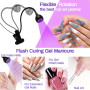 ASENTER 5W Lampe à Ongles UV Gel pose Capsules Americaine, pour Colles Vernis à Ongles en Gel, Mini Lampes de séchage pour le Du