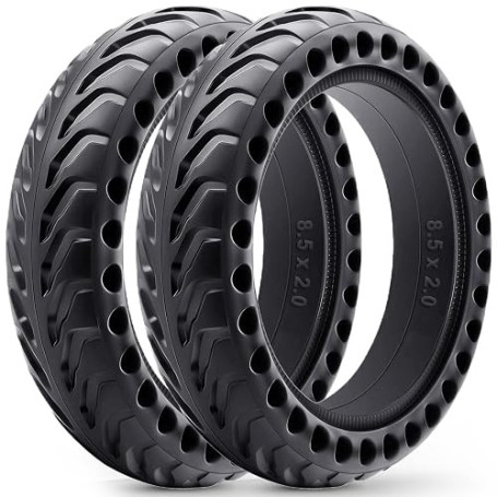Monuary 2 Pièces Pneus Pleins 8,5 x 2,0 (50/75-6.1) pour Trottinette Électrique – Increvables, Structure Nid d’Abeille, Sans Ent