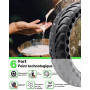 Monuary 2 Pièces Pneus Pleins 8,5 x 2,0 (50/75-6.1) pour Trottinette Électrique – Increvables, Structure Nid d’Abeille, Sans Ent