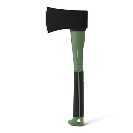 Amazon Basics Hache à Fendre pour Couper du Bois, 15 × 5.5 × 1.1 inches (L x W x H), Olive, Noir, Lot de 1