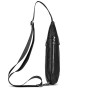 newsbirds Sac de Poitrine pour Hommes en Cuir Véritable Sacs Bandoulière Triangulaire Décontracté Sac de Messager Antivol Polyva
