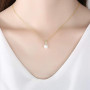 VIKI LYNN Collier Pendentif Perle de Culture 7-8mm Bijoux Fantaisie Femme en Argent Fin 925 et Zircon Cubique Idée Cadeau Femme
