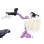 sun baby Heart Bike Vélo Enfant Fille 12/14/16 Pouces 2+ Ans | Roulettes stabilisatrices, barre de poussée amovible, panier, son