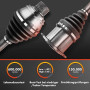Frankberg 2x Arbre de transmission sans bague ABS, essieu avant | 8K0407451DX Compatible avec: A4 Avant 8K5, A4 Allroad 8KH, A5