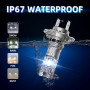 Sinoparcel H7 LED Ampoule de Phare, Feux de Croisement/Route 2 Pcs | Lampe Anti-erreur Homologué, 6500K Blanc, Taille 1:1 Halogè