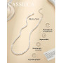 CASSIECA Tennis Collier Zircon Femme Collier Or/Argent Ras du Cou Collier Chaine Argent Femme Choker Collier Simples Diamant Syn