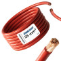 EBROM Câble batterie 5 mètres ROUGE H07V-K 25 mm² - câble batterie véhicule - 100% cuivre OFC - 5 m (5M) 25mm2