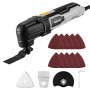 DEKOPRO Outil Multifonction Oscillant 300W: 22000 RPM Scie Oscillante Filaire, 6 Vitesses, Angle d'Oscillation 3°, pour Bois, Pl