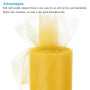 sourcing map Tulle Rouleaux 6" Or Jaune pour Décoration Emballage Mariage | Tissu Bobines, 25 Yards, pour Bricolage Artisanat