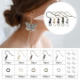 TOAOB 1150pcs Crochets de Boucles d'oreilles en Kit Loisirs Créatifs Multicolores 18mm et 4mm Anneaux de Sauter avec 200pcs Ferm