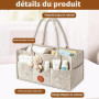 Rangement Couches Bebe Organisateur Couches Bébé Panier Bebe Rangement | Organisateur de couche Peut Contenir des Biberons Des C