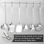 Evanda Ensemble de 6 pièces d’ustensiles de cuisine robustes en acier inoxydable, accessoires de cuisine Home Essentials