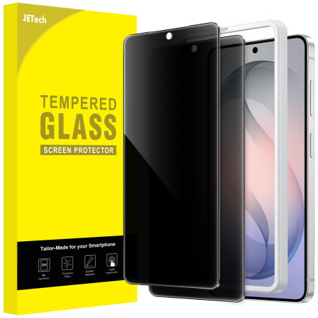 JETech Verre Trempé Anti-Espion pour Samsung Galaxy S26, Lot de 2 | 9H Protection D'écran, Outil d'Installation Facile, Design A