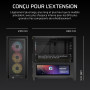 CORSAIR Frame 4000D LCD RS ARGB Boîtier PC – Écran Tactile LCD XENEON Edge 14,5 Pouces, Système InfiniRail, 4 Ventilateurs RS120
